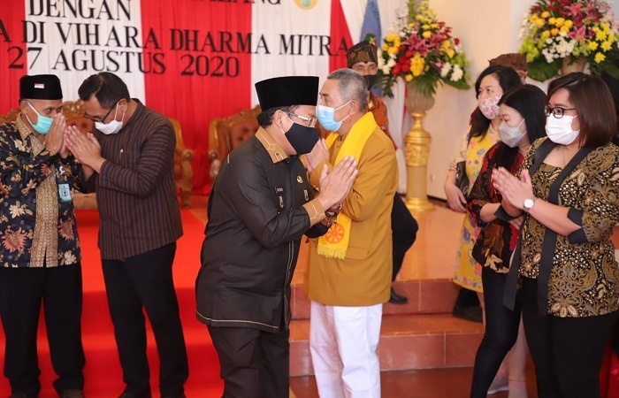 Jalin Silahturahmi, Walikota Sutiaji Kunjungi Vihara Dharma Mitra Malang