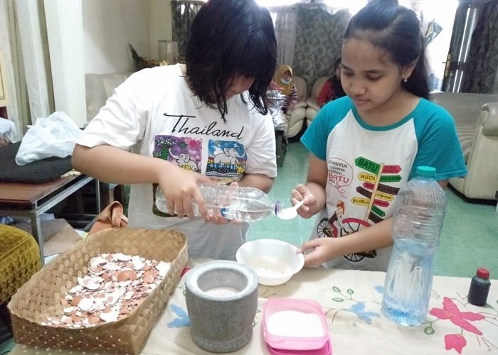 Proses pembuatan pasta gigi dari cangkang telur