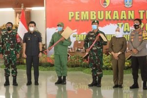 Forkopimda Jatim Buka TMMD ke-110 di Bojonegoro.