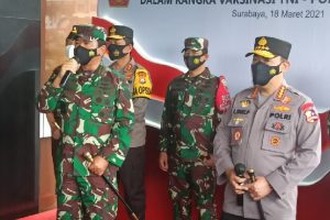Vaksinasi Tahap Kedua Prajurit TNI/Polri Dilakukan di Mapolda Jatim