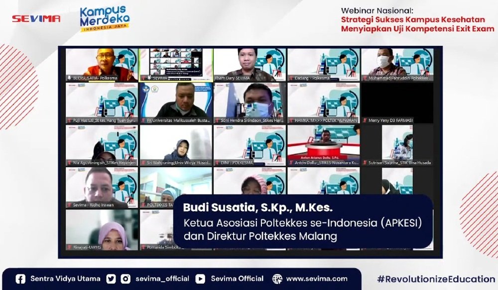 780-Webinar Sevima-Poltekkes Sangat Dibutuhkan Saat Pandemi, 20.000 Mahasiswa Jurusan Kesehatan "Malah" Gagal Wisuda Setiap Tahunnya