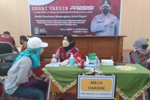 Gandeng Polda Jatim dan SMPN 12 Surabaya, Alumni Rholazer Gelar Vaksinasi Booster