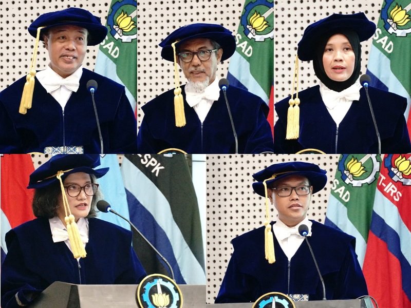 ITS Kukuhkan Lima Profesor Baru, Sokong Kemajuan Pendidikan Indonesia
