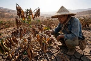 072-Ilustrasi tanaman kopi kekeringan akibat el nino Super El Nino Ancam Tiga Komoditas Perkebunan Utama Dunia