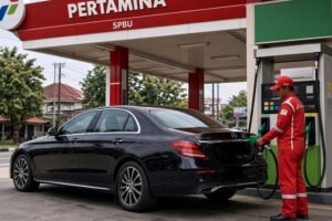 1158-Ilustrasi mengisi bensin Pemerintah Siapkan Pembatasan Pertalite untuk Kelompok Mampu pada Akhir 2026
