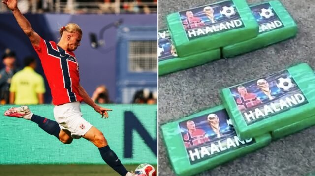 Polisi Ekuador Sita Setengah Ton Kokain Bergambar Erling Haaland dan Lionel Messi