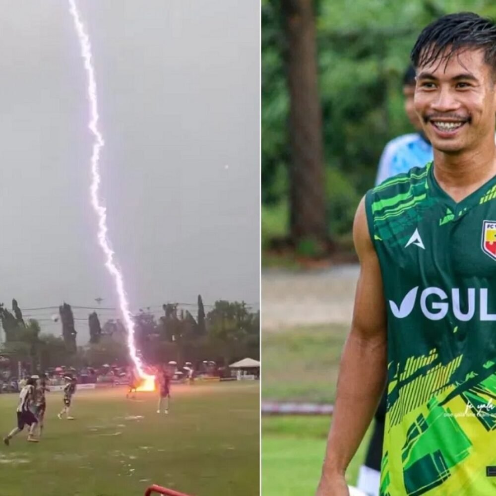 Pemain Bola Thailand Tewas Tersambar Petir di Tengah Pertandingan Regional
