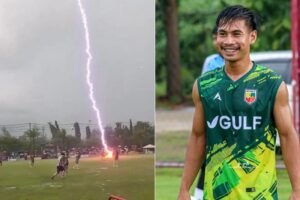 126-Sofwan Awae tewas tersambar petir Pemain Bola Thailand Tewas Tersambar Petir di Tengah Pertandingan Regional