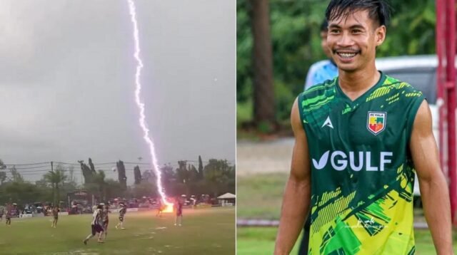 Pemain Bola Thailand Tewas Tersambar Petir di Tengah Pertandingan Regional