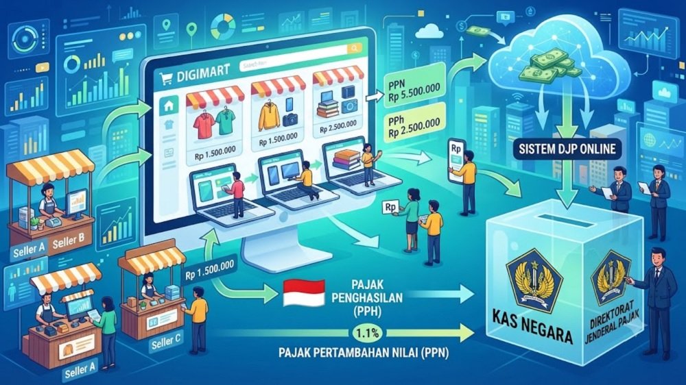 390-Ilustrasi pajak untuk marketplace Pajak Marketplace Ditunda Lagi, Baru Berlaku 1 November 2026