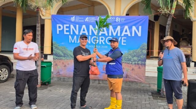 Donasi Oksigen, PT TPS Serahkan 3.000 Bibit Mangrove ke DLH Surabaya untuk Penanaman di Tambak Sarioso