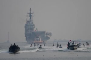 Kapal Induk Pertama RI Giuseppe Garibaldi Tiba di Tanjung Priok, Disambut Menhan dan Jajaran TNI
